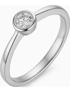 Womens 6112321082160 Ladies Ring Silver Sterling - Size M 1/2 - Diamonfire - FashionsVida