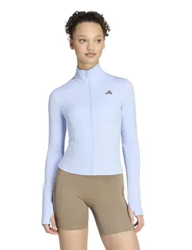 Sweat-shirt à Zip 3 Stripes Studio Zip Through Glow Blue L - Adidas - FashionsVida