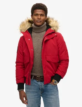 Superdry Herren Everest Bomberjacke Rot - Größe: L - 189.99 - FashionsVida