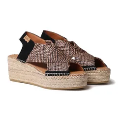 Sandali Con Zeppa In Esparto Masai Black EU 38