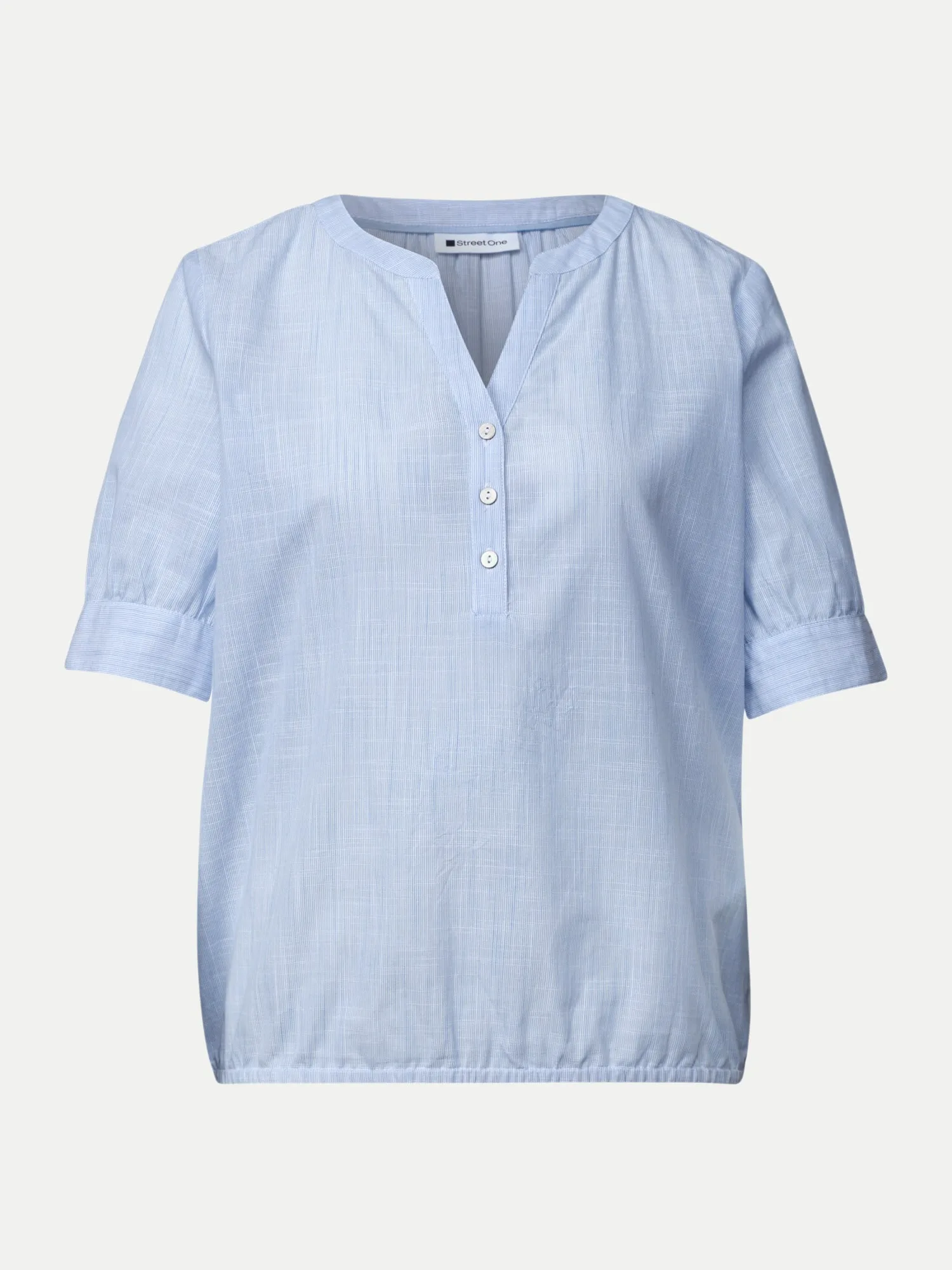 Street One Chambray Bluse Blau 40 - Street One - FashionsVida