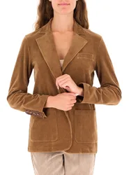 Blazer in velluto COGNAC 40