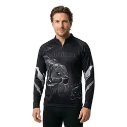Carp Half Zip Sweatshirt Black / White S Men
