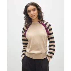 Jersey de mujer rayas y contrastes