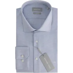 Camisa de hombre de vestir modern fit con tejido faux uni dobby
