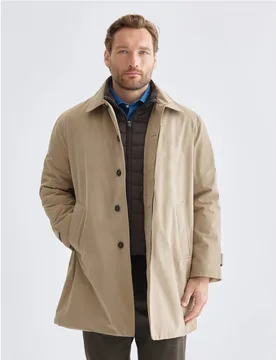 Gabardina con forro acolchado y pecherin de hombre tallas grandes - Emidio Tucci - FashionsVida