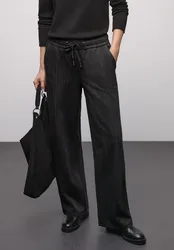 Fishbone Jacquard Hose female Schwarz