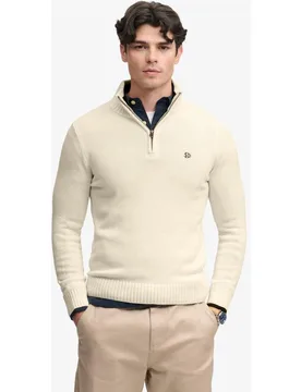 Jersey de hombre de algodón con media cremallera - Superdry - FashionsVida