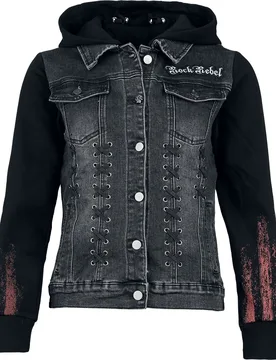 Rock Jeansjacke - Skulls & Details - S bis XXL - für Damen - Größe S - schwarz - Frauen - female - Rock Rebel by EMP - FashionsVida