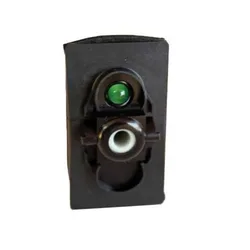 On-on-on Switch Green (12V) Double Pole unisex