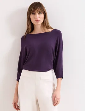 Women's Cristine Knit Jumper in Aubergine Size: XL - Aubergine - Size: XL - Phase Eight - FashionsVida