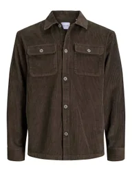 Pure Cotton Cord Overshirt Brown male
