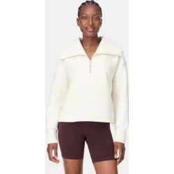 Sudadera de mujer Peaceful Rib Half Zip Cropped Sweatshirt