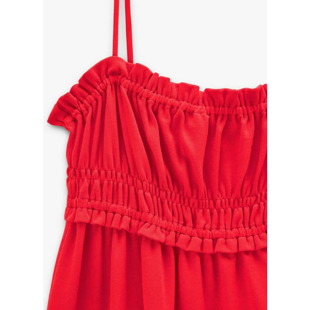 Vestido midi 100% algodón de tirantes fluido - Parfois - FashionsVida
