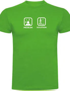 Problem Solution Fish Short Sleeve T-shirt Green S Men - Kruskis - FashionsVida