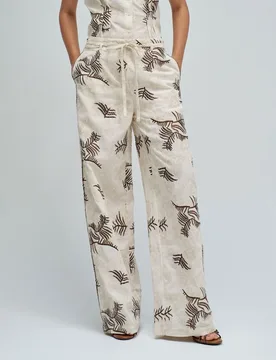 Pantalones rectos con jacquard de mujer - Salsa Jeans - FashionsVida