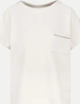 Monari Sweatshirt Kurzarm Weiß 38 - monari - FashionsVida