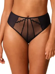 Womens Obsession Deep Brief - Black Polyamide - Size Small