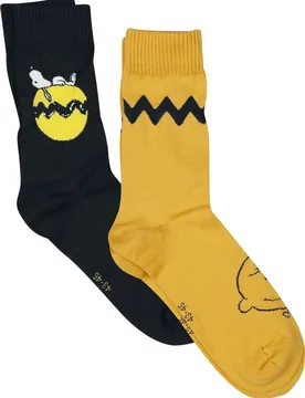 Socken - - 2er Set - EU39-42 bis EU43-46 - Größe EU 39-42 - multicolor - EMP exklusives Merchandise! - Unisex - unisex - Peanuts - FashionsVida