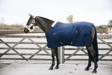 Stalldecke 400g marineblau 130 cm