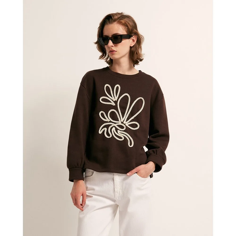 Sfera - Sudadera adorno bordado - Sfera - FashionsVida
