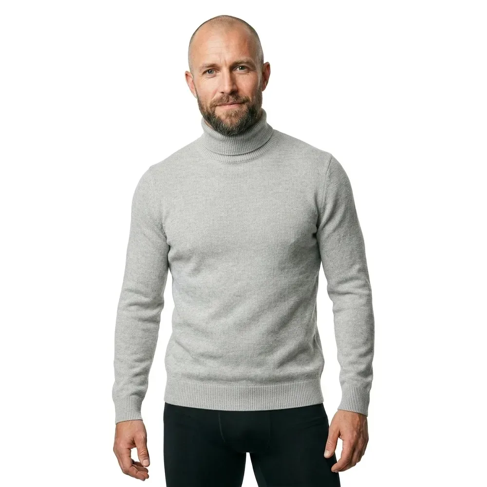 Pull à Col Roulé Dane LIGHT GREY MELANGE S - Selected - FashionsVida