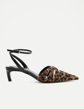 Zapatos de tacón de mujer con tiras cruzadas de leopardo - Tintoretto - FashionsVida
