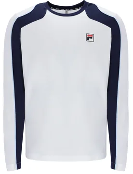 White Solar Power Long Sleeve Crew - UK S - FILA Tennis - FashionsVida