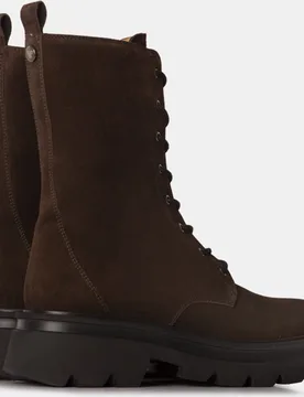 Botines chunky de mujer de caña alta elaborado en velour - Farrutx - FashionsVida