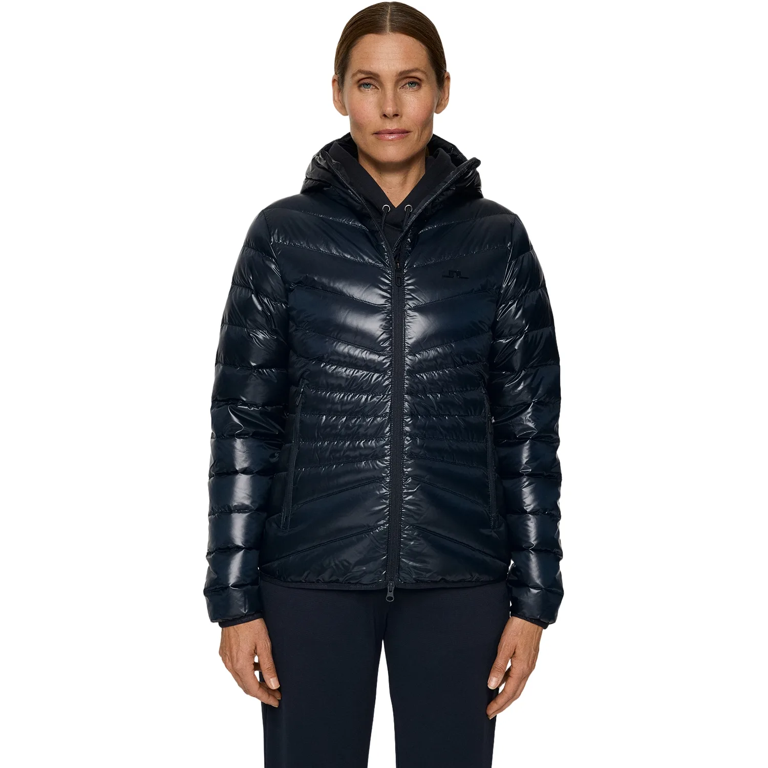 Jacke Lara Light Down Hood, navy xs - J.lindeberg - FashionsVida