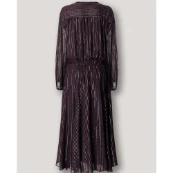 W11 - vestido midi de mujer estampado rayas