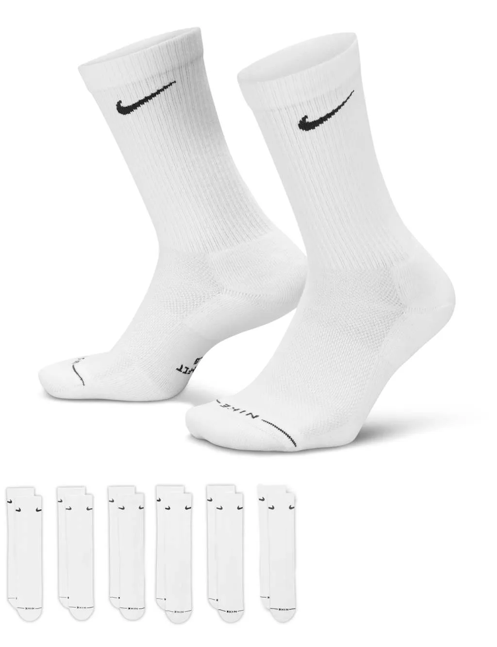 Pack Everyday Elevated Crew Socks White female - Nike - FashionsVida