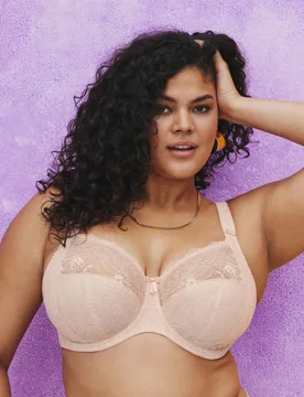 Morgan Lace Wired Side Support Bra DD-K Blush female - Elomi - FashionsVida