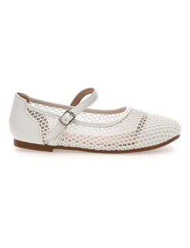 Ballerine bianche traforate con cinturino incrociato 392611S 31 - GRAZIE GIRL - FashionsVida