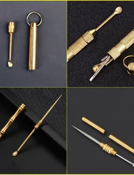 Styles Brass Mini Tool Keychain Pendants Mini Spoon Metal KeyChain Portable Ornaments Charms Bag Hanging Car Key Accessories - Aliexpress - FashionsVida