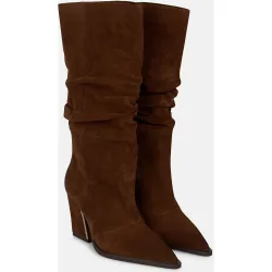 Botas básicas de mujer en ante con efecto fruncido