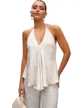 Top de mujer en jacquard con relieve floral - MIPHAI - FashionsVida