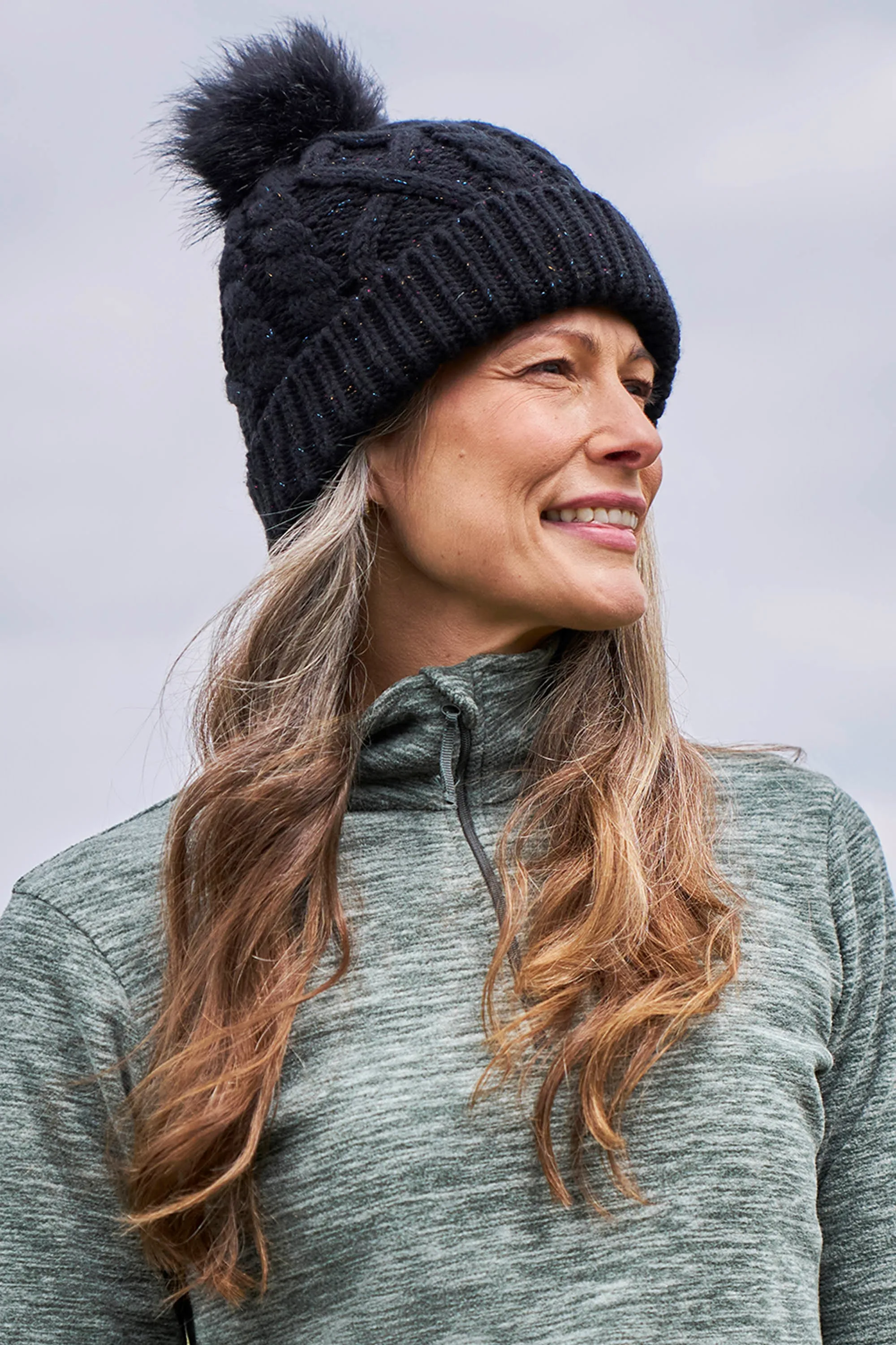 Storm Womens Waterproof Beanie - Black - Black - Size: ONE - Mountain Warehouse - FashionsVida