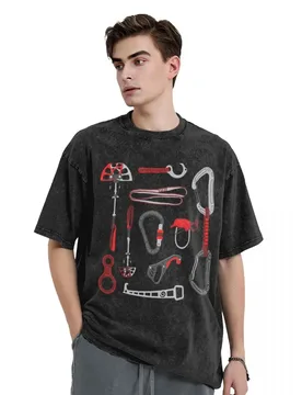 Climbing Equipment Design T-Shirt for a boy graphic t shirt vintage basketball graphic tees Men's t-shirt - Aliexpress - FashionsVida