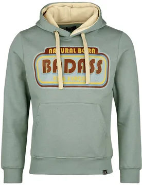 Kapuzenpullover - Badass Hoodie - M bis 4XL - für Männer - Größe XL - grün - Männer - male - King Kerosin - FashionsVida
