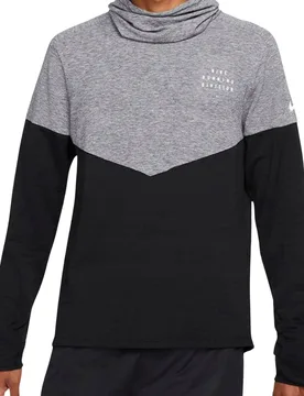 Mens Repel Thema Fit Grey Running Top Cotton - Size Small - Nike - FashionsVida