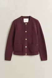 XL COTTON C-NECK CARDIGAN female