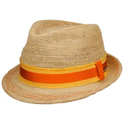 Crochet Trilby Raffia Hat by - nature - Female - Size: L (58-59 cm)