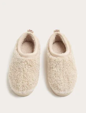 Kids' Slippers (9 Small - 7 Large) Cream Female - M&S - FashionsVida