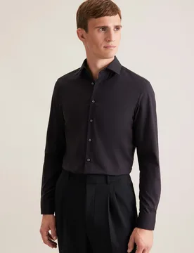 X-Slim Business Hemd Uni Schwarz 40 - Seidensticker - FashionsVida