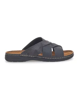Ciabatte nere da uomo aperte con plantare morbido 609PS 43 - JERPOINT - FashionsVida