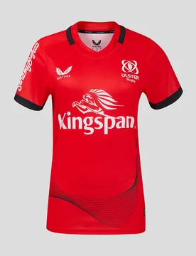 Ulster Women's 24/25 Away T-shirt Red 12 female - Castore - FashionsVida