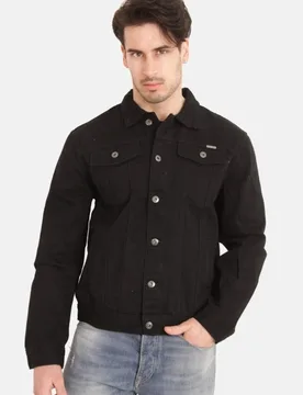Mens Kingsize Western Trucker Style Denim Jacket - - Size: 5XL - Duke - FashionsVida