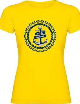 Old Sailor Short Sleeve T-shirt Yellow L Women - Kruskis - FashionsVida