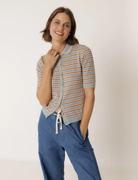 Indi & Cold - Chaqueta de mujer cuello camisero manga a codo - Indi & Cold - FashionsVida